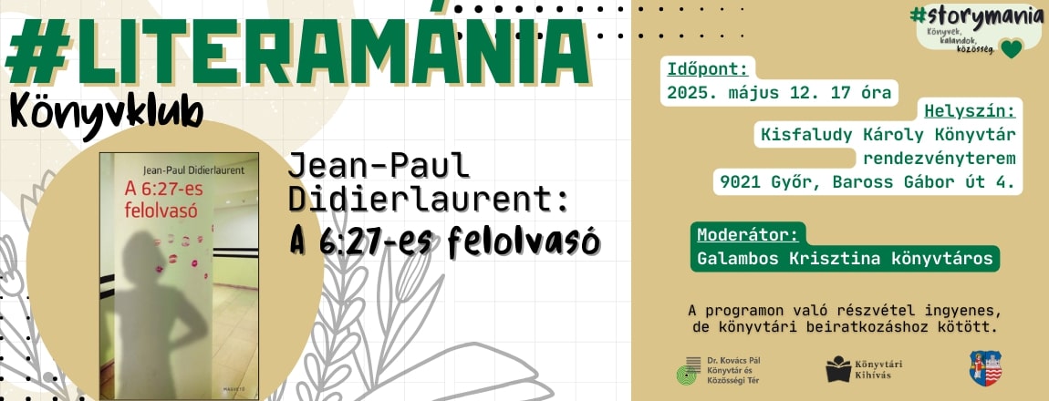 Jean-Paul Didierlaurent: A 6:27-es felolvasó